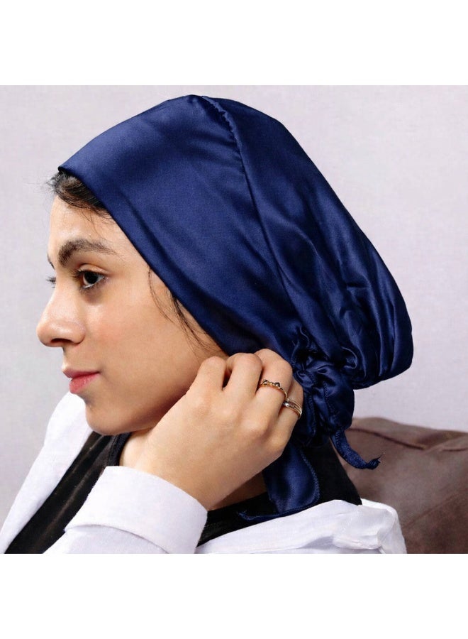 هيرز رباط شعر HERS 100% ساتان – إكسسوار لحماية الشعر والتجاعيد الطبيعية، يقلل الاحتكاك وتكسر الشعر، مثالي للنوم أو تحت الغطاء - Image 1